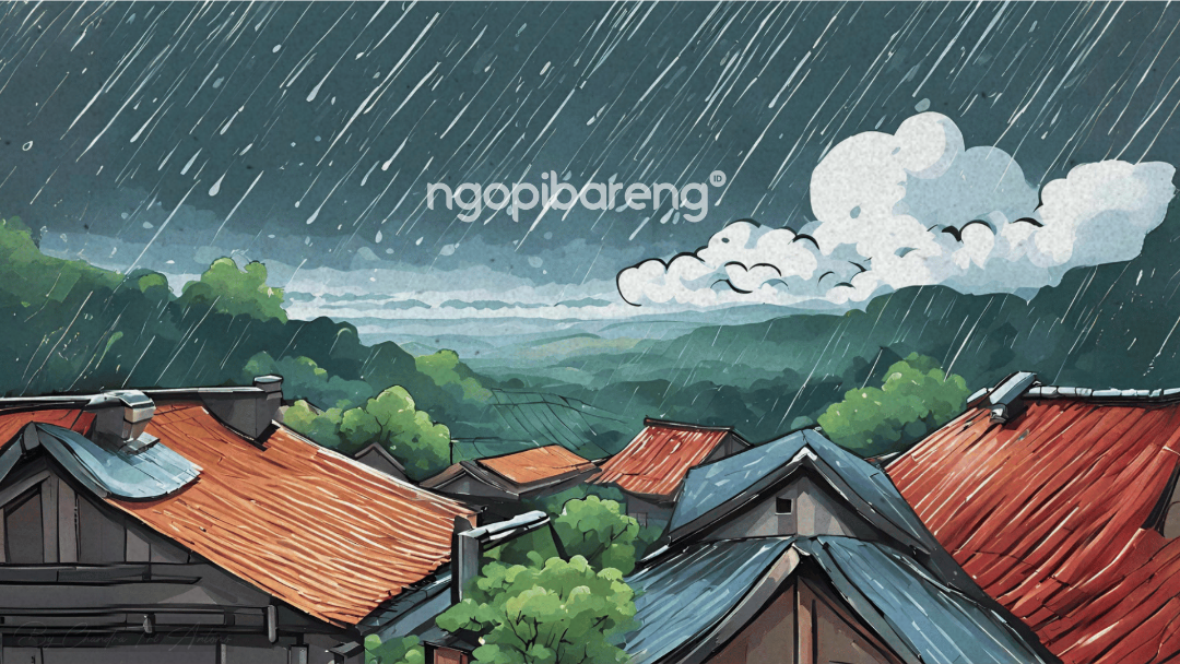 Prakiraan cuaca hujan masih akan mengguyur beberapa daerah di Jawa Timur, Senin 1 Juli 2024. (Ilustrasi: Chandra Tri Antomo/Ngopibareng.id)