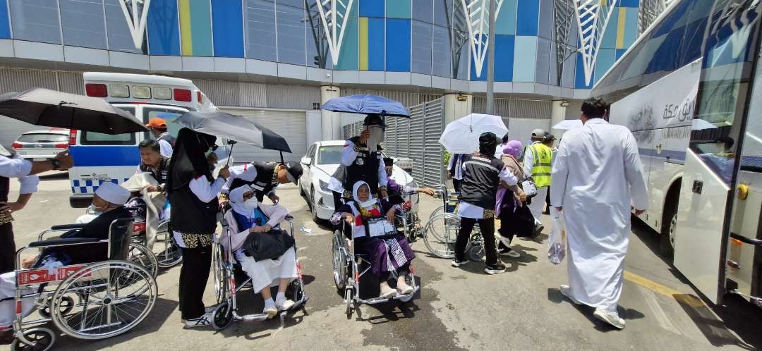 Kedatangan Jemaah di Bandara AMAA Madinah. (Foto: Dok MCH 2024)