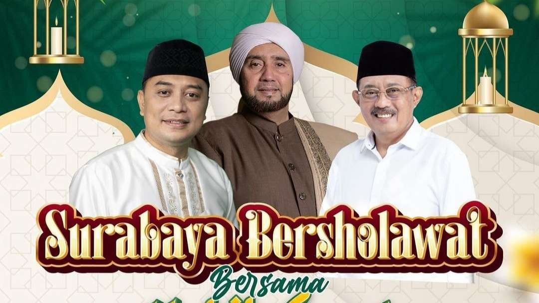 Poster Surabaya Bersholawat di Tugu Pahlawan, Jumat 24 Mei 2024. (Fo