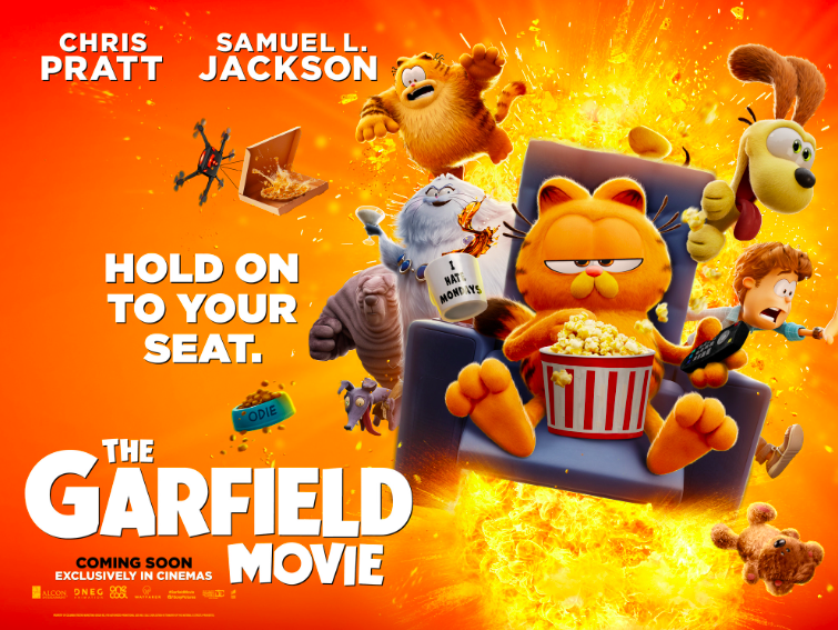 Garfield, si kucing oranye (oyen) ikonik dengan petualangan barunya di film The Garfield Movie. (Foto: Sony Pictures)