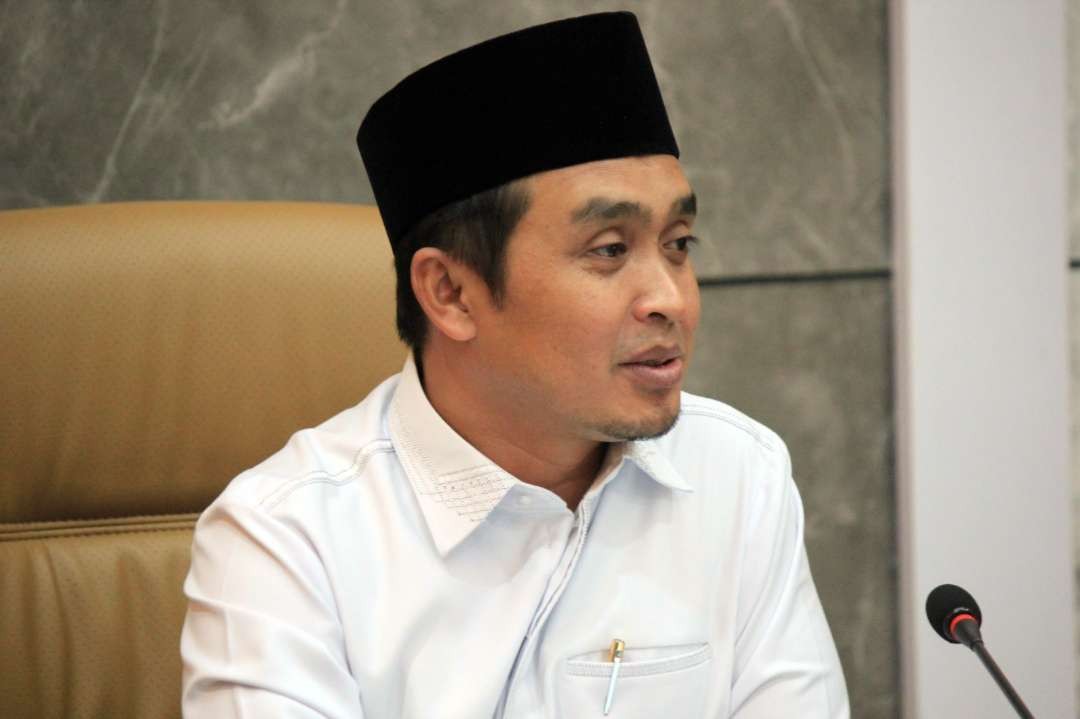 Wakil Wali Kota Pasuruan, Adi Wibowo (Mas Adi) memaparkan langsung 8 aksi yang telah dilakukan dalam upaya penurunan stunting, pada Rabu 29 Mei 2024 (Foto: Istimewa).