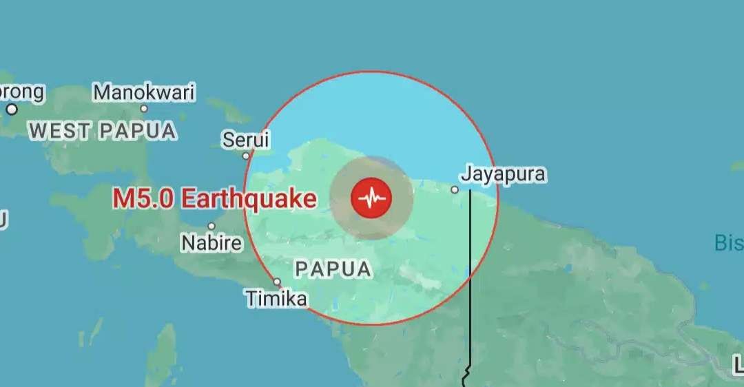 Gempa bumi mengguncang wilayah darat Mamberamo Tengah, Papua, Senin 3 Juni 2024. (Foto: BMKG)