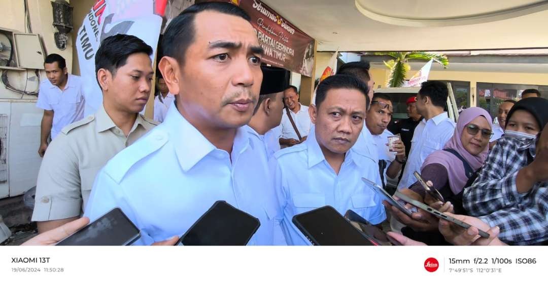Seketaris DPD Partai Gerindra Jawa Timur Kharisma Febriansyah (Foto: Fendi Lesmana/ngopibareng.id)