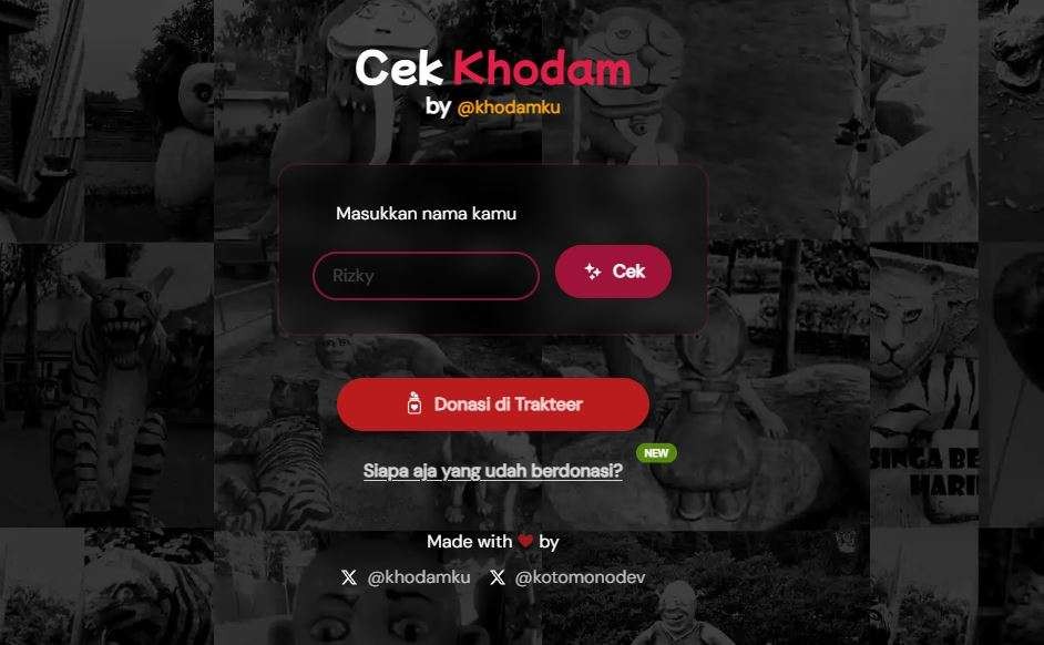 Cek Khodam Online, tren hiburan di TikTok. (Foto: Tangkapan layar)