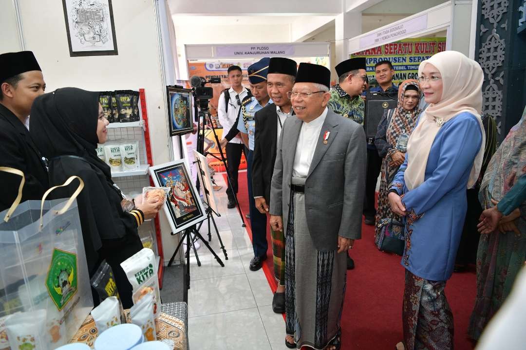 Wapres KH Ma'ruf Amin membuka halaqoh pondok pesantren se Jatim di Malang (Foto: Setwapres)