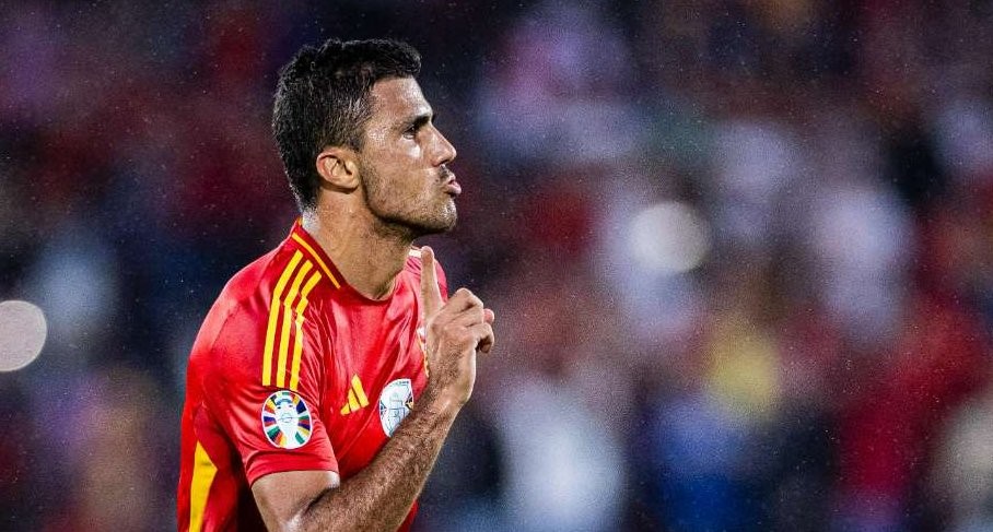Rodrigo mencetak gol penyama kedudukan bagi Spanyol