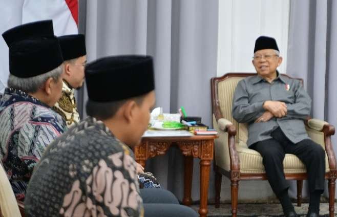 Wakil Presiden (Wapres) K.H. Ma’ruf Amin menerima Audiensi Pengurus Besar Nahdlatul Wathan (PBNW) ( foto: Setwapres)