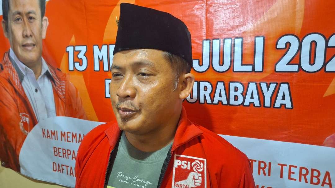 Plt. Ketua DPD PSI Kota Surabaya, Shobikin. (Foto: Julianus Palermo/Ngopibareng.id)